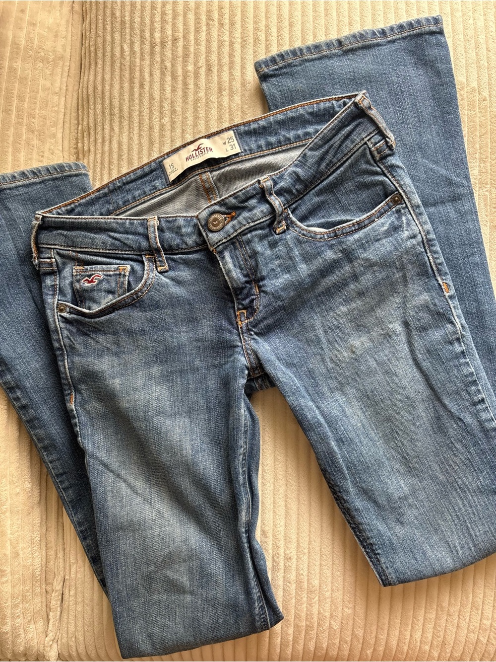 VINTAGE Hollister Women's Light Blue Skinny Jeans